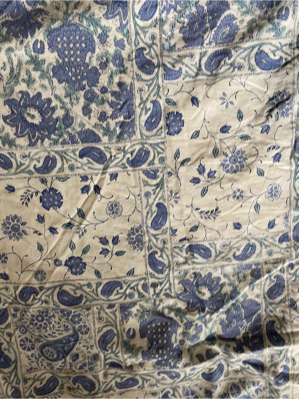 Lauren Ralph Lauren Callen Floral Blue Cream Botanical King 106x88 Duvet Cover - Picture 9 of 16
